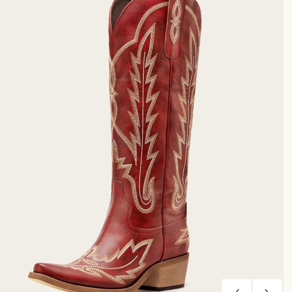Elegant Red Heeled Western Boots